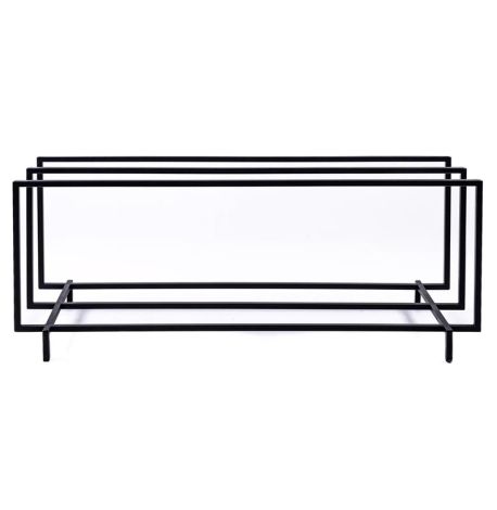 Металлическая подставка для обуви тройная (черная)