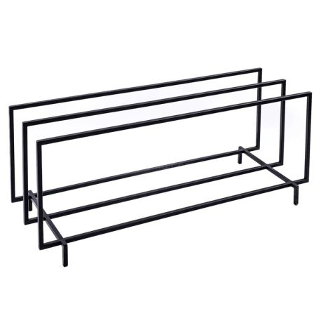 Металлическая подставка для обуви тройная (черная)