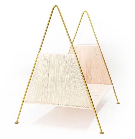 Ретро-стойка для журналов и виниловых пластинок