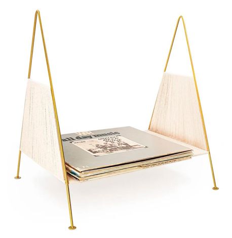 Ретро-стойка для журналов и виниловых пластинок