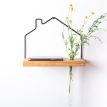 Настенная полка «Домик» с вазой