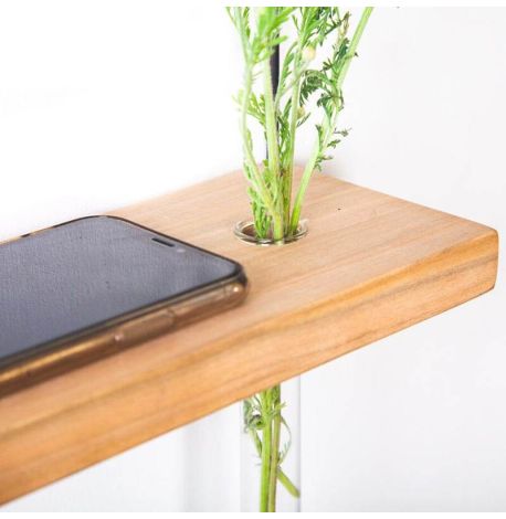 Настенная полка «Домик» с вазой