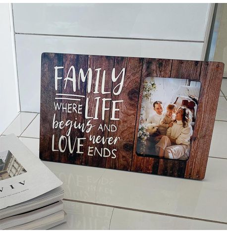 Рамка для фото Family where life begins and love never ends