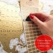 Скретч-карта світу My Map Antique edition Caribbean (англійська мова) в тубусі