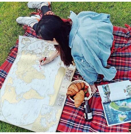 Скретч-карта світу My Map Antique edition Caribbean (англійська мова) в тубусі