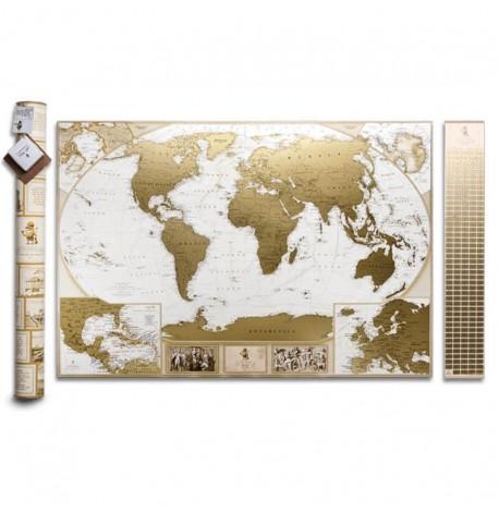 Скретч-карта світу My Map Antique edition Caribbean (англійська мова) в тубусі