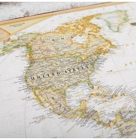 Скретч-карта світу My Map Antique edition Caribbean (англійська мова) в тубусі