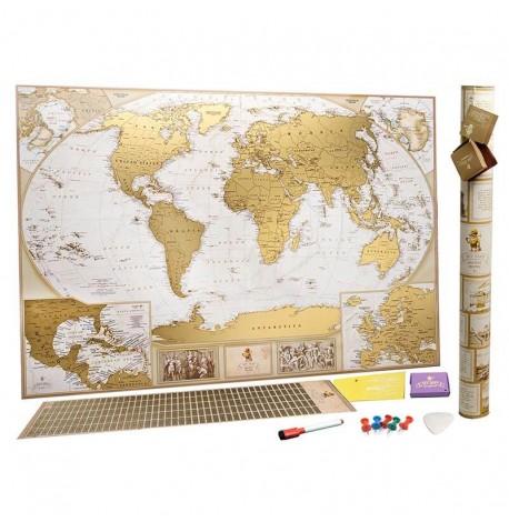 Скретч-карта світу My Map Antique edition Caribbean (англійська мова) в тубусі