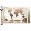 Скретч-карта мира My Map Antique edition (английский язык) в тубусе