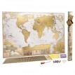 Скретч-карта мира My Map Antique edition (английский язык) в тубусе
