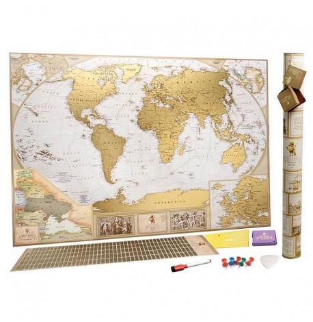 Скретч-карта мира My Map Antique edition (английский язык) в тубусе
