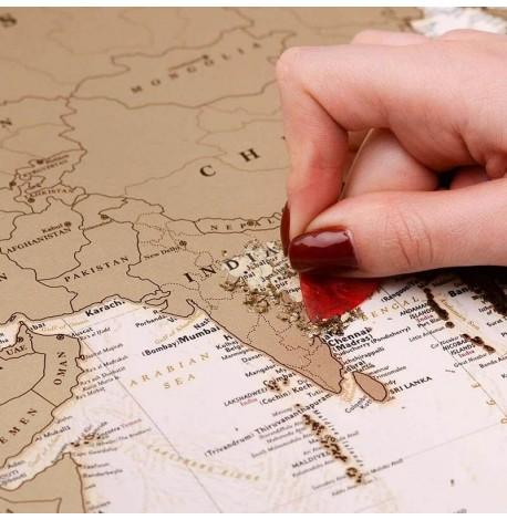Скретч-карта мира My Map Antique edition (английский язык) в тубусе