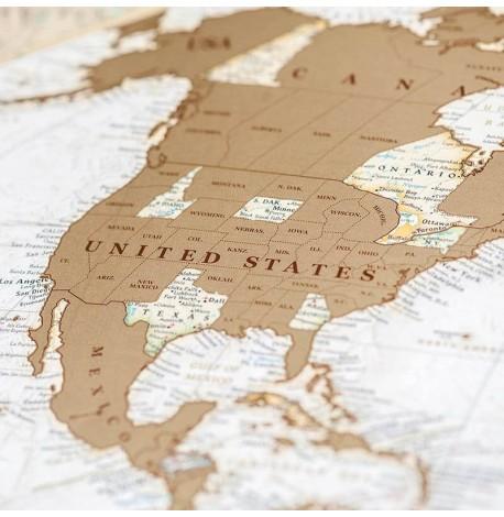 Скретч-карта мира My Map Antique edition (английский язык) в тубусе