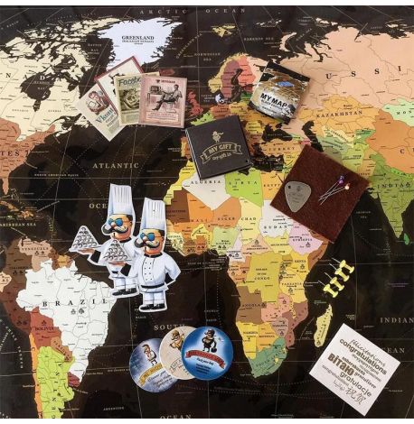 Скретч-карта світу My Map Chocolate edition (англійська мова) в тубусі