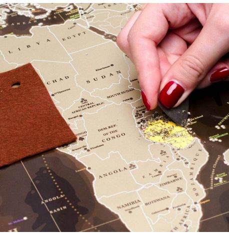 Скретч-карта світу My Map Chocolate edition (англійська мова) в тубусі