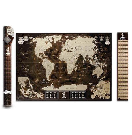 Скретч-карта світу My Map Chocolate edition (англійська мова) в тубусі