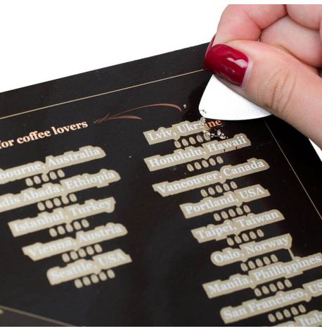 Скретч-карта світу My Map Chocolate edition (англійська мова) в тубусі