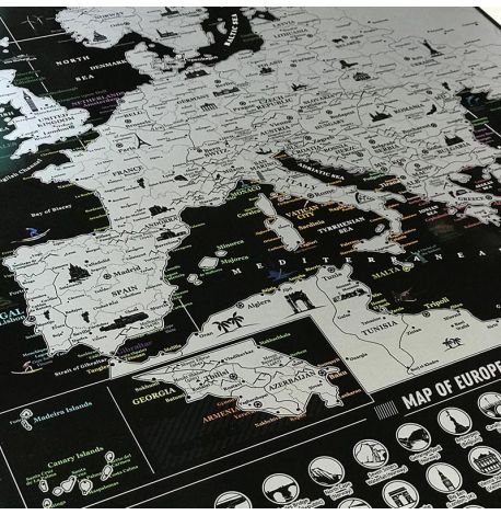 Скретч-карта Європи My Map Europe edition 41х61 (англійська мова) в тубусі