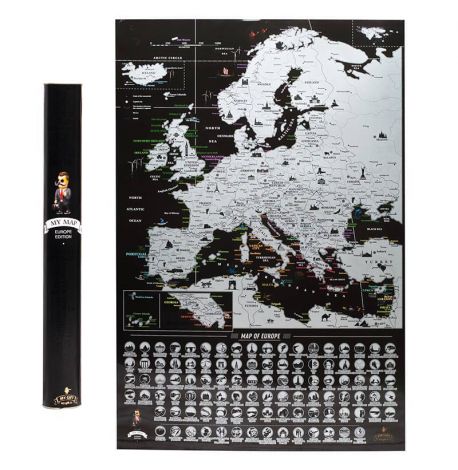 Скретч-карта Європи My Map Europe edition 41х61 (англійська мова) в тубусі
