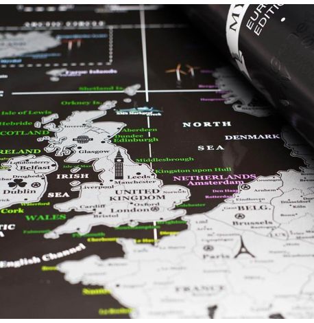 Скретч-карта Європи My Map Europe edition 41х61 (англійська мова) в тубусі