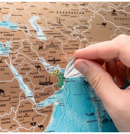 Скретч-карта світу з прапорами My Map Flags Edition 88х63 (англійська мова) в тубусі