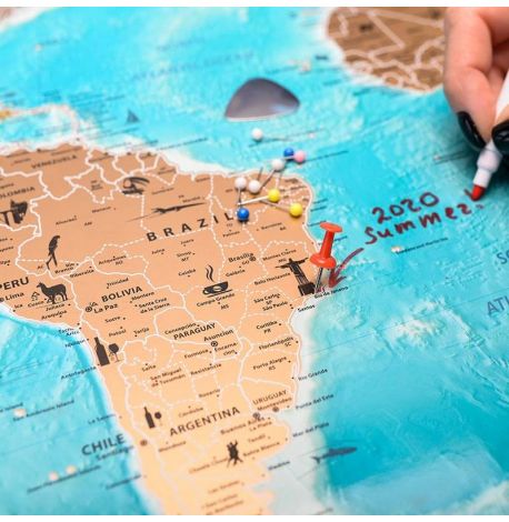 Скретч-карта світу з прапорами My Map Flags Edition 88х63 (англійська мова) в тубусі