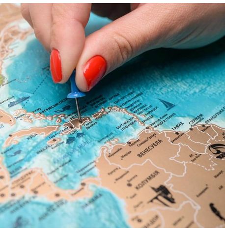 Скретч-карта світу з прапорами My Map Flags Edition 88х63 (українська мова) в тубусі