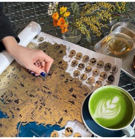 Скретч-карта України My Map Ukraine 61x40 (українська мова) в тубусі