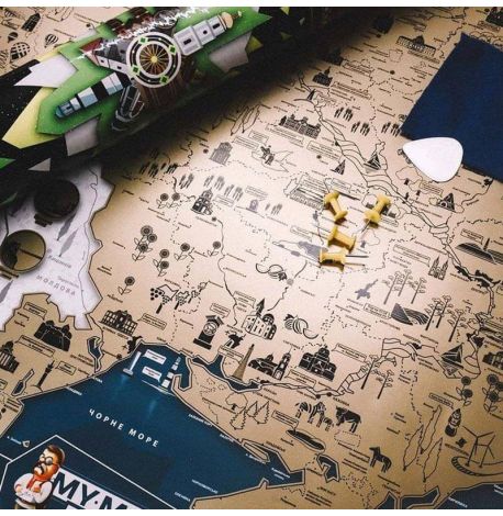 Скретч-карта України My Map Ukraine 61x40 (українська мова) в тубусі