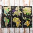 Набір скретч-листівок з континентами Map of the World в подарунковому конверті