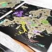 Набір скретч-листівок з континентами Map of the World в подарунковому конверті