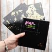 Набір скретч-листівок з континентами Map of the World в подарунковому конверті