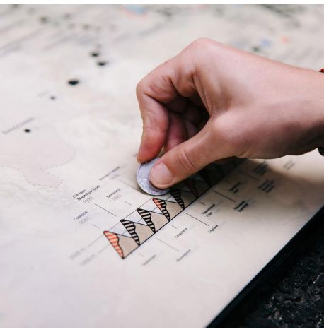 Скретч-карта гірських вершин «Карпати» 82х58 (українська мова) у тубусі