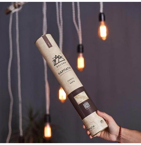 Скретч-карта горных вершин «Карпаты» 60х40 (украинский язык) в тубусе