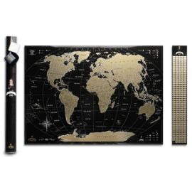 Скретч-карта світу My Map Black edition Gold (англійська мова) в тубусі