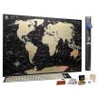 Скретч-карта мира My Map Black edition Gold (английский язык) в тубусе