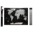 Скретч-карта мира My Map Black edition Silver 88х63 (английский язык) в тубусе