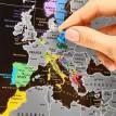 Скретч-карта мира My Map Black edition Silver 88х63 (английский язык) в тубусе