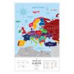 Скретч-карта Європи Travel Map Silver Europe (англійська мова) в тубусі