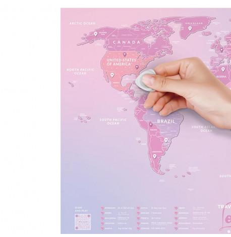 Скретч-карта світу Travel Map Love World (англійська мова) в тубусі