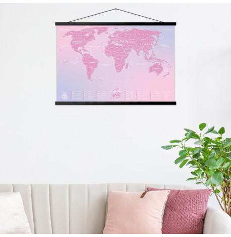 Скретч-карта світу Travel Map Love World (англійська мова) в тубусі