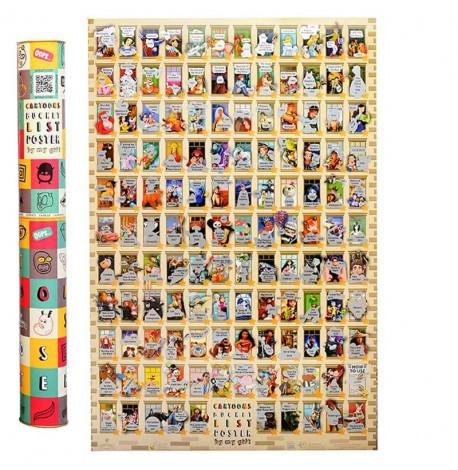 Скретч-постер з мультфільмами My Cartoons Poster (англійська мова) в тубусі