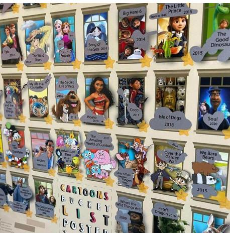 Скретч-постер з мультфільмами My Cartoons Poster (англійська мова) в тубусі