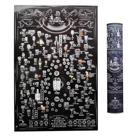 Алкогольний скретч-постер My Drink Poster edition (англійська мова) в тубусі