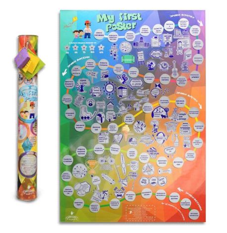Дитячий скретч-постер My First Poster edition (українська мова) в тубусі