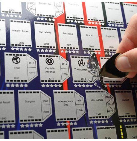 Скретч-постер фільмів My Poster Fantastic Movies (англійська мова) в тубусі