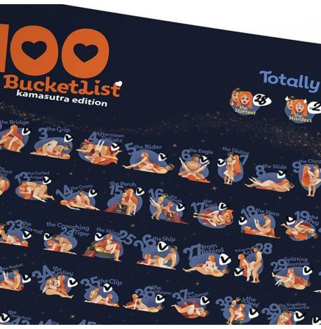 Скретч-постер для пар #100 Справ Kamasutra edition 18+ (англійська мова) в тубусі