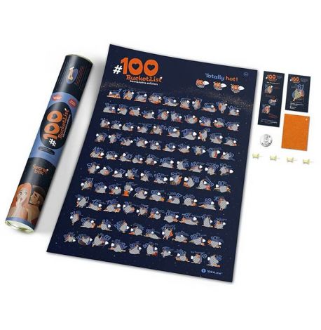 Скретч-постер для пар #100 Справ Kamasutra edition 18+ (англійська мова) в тубусі