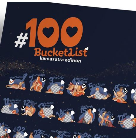 Скретч-постер для пар #100 Справ Kamasutra edition 18+ (англійська мова) в тубусі