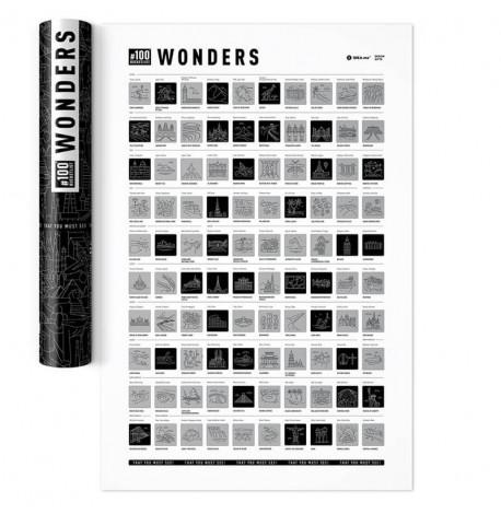 Скретч-постер #100 Wonders (англійська мова) у тубусі